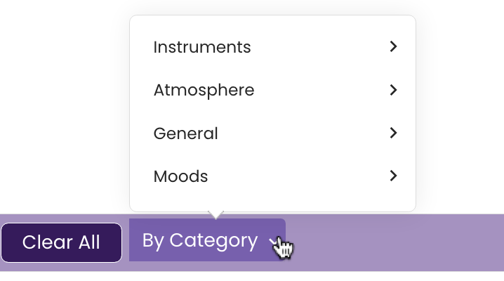 Selecting a Keyword using the By Category button.