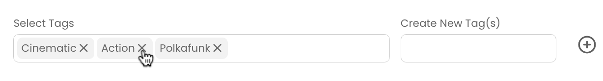 Deleting a genre by clicking on the x next to the genre name in the Select Tag(s) field.