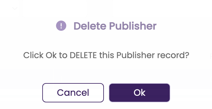 The Confirm Delete dialog box.
