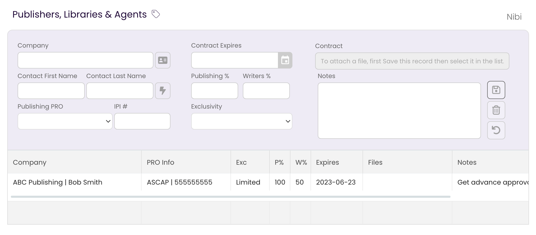 Clicking the Save Changes button to save the edited Publishing Rights Holder information.