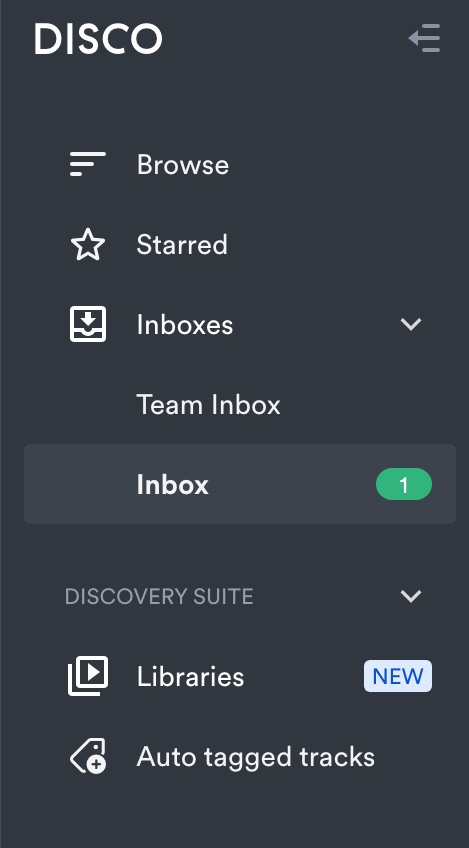 Pasting the URL into the DISCO Inbox URL field.
